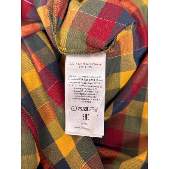 Fjallraven x Specialized Riders Flannel Shirt Medium Womens Plaid Check Cycling - Picture 9 of 9